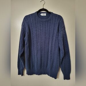 Smith's Of Bermuda Navy 100% Cotton Men's Knit Sweater